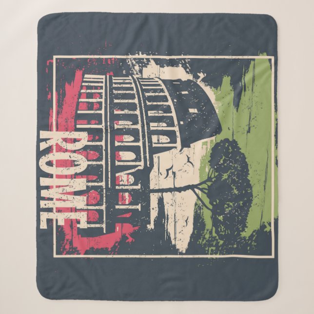 Rom Typografie: Eiffelturmposter. Sherpadecke (Vorderseite)