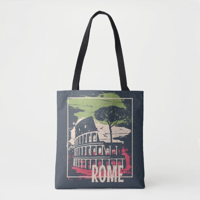 Rom Typografie: Eiffelturmposter. Tasche (Vorderseite)