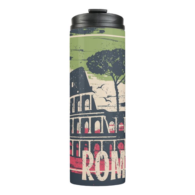 Rom Typografie: Eiffelturmposter. Thermosbecher (Vorderseite)