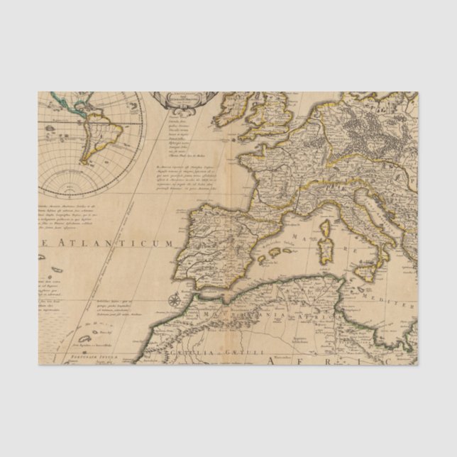 Rom und Osthemisphäre Seidenpapier (Vorderseite)