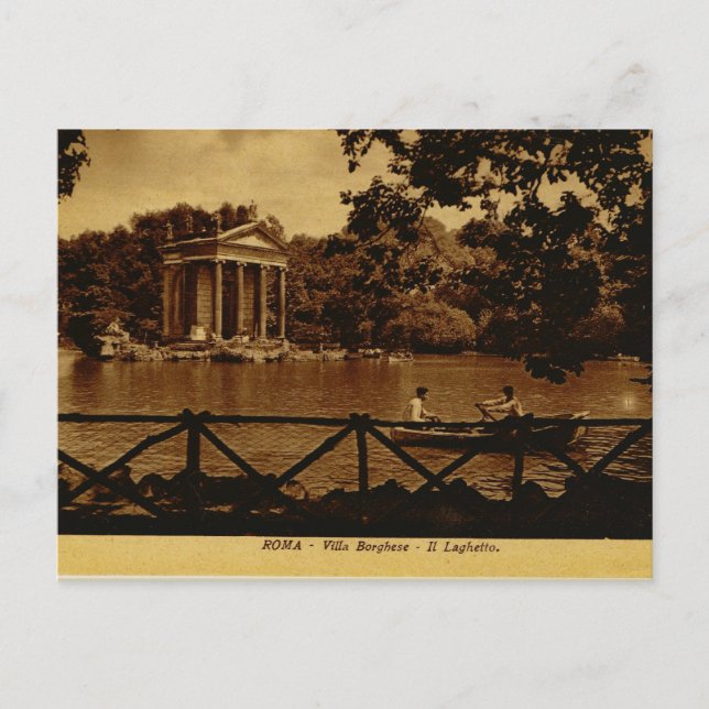 Rom, Villa Borghese Postkarte (Vorderseite)