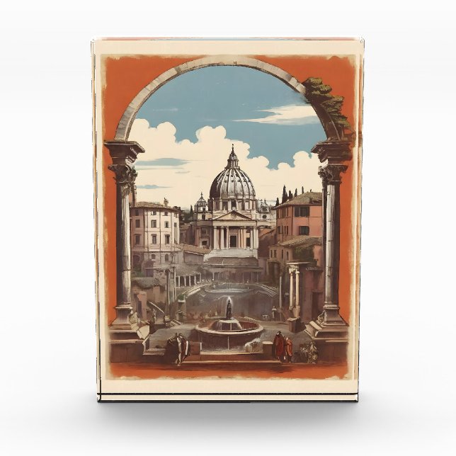 Rom-Vintage-Plakat Fotoblock (Vorderseite)
