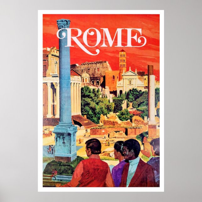 Rom, Vintage Reiseplakat Poster (Vorne)