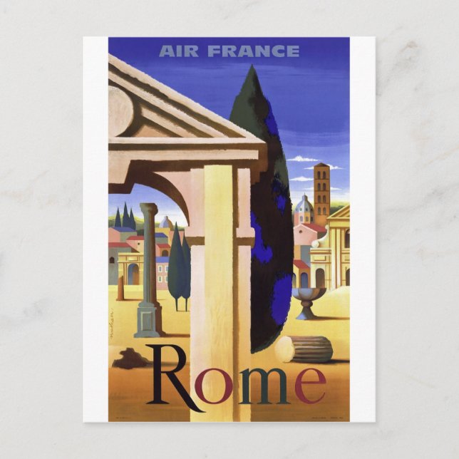 Rom Vintage Travel Postkarte (Vorderseite)