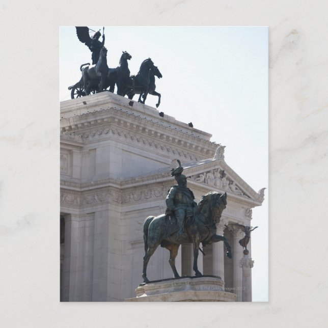 Rom. Vittorio Emanuele Denkmal Postkarte (Vorderseite)