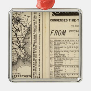 Rom, Watertown und Ogdensburg Eisenbahn 2 Silbernes Ornament