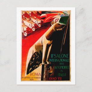 Roma Car Show ~ Vintag 1929 Kfz-Werbung Postkarte