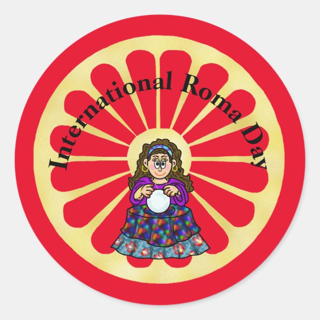 Roma Day Sinti und Roma Fortune Teller Stickers (Vorderseite)