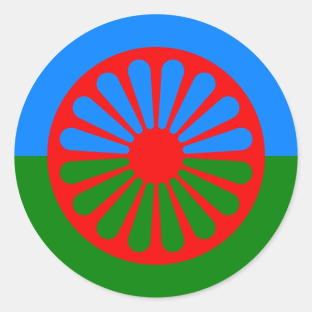Roma, Indien Runder Aufkleber (Vorderseite)
