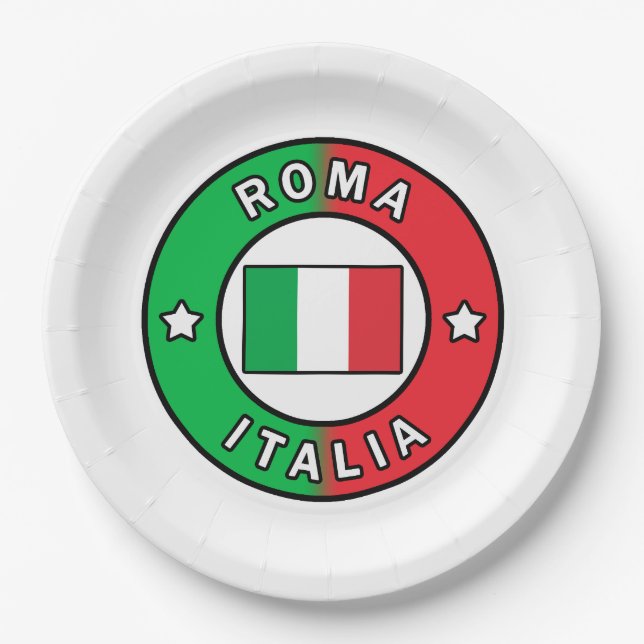 Roma Italia Pappteller (Vorderseite)