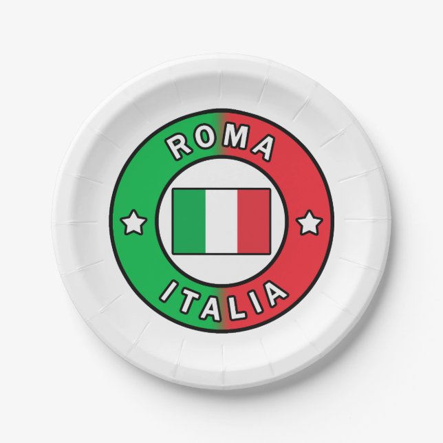 Roma Italia Pappteller (Vorderseite)