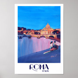 Roma Italia Retro Poster