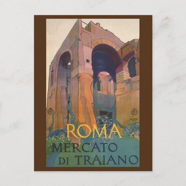 Roma Mercato Di Traiano, Alte Ruinen, Italien Reis Postkarte (Vorderseite)