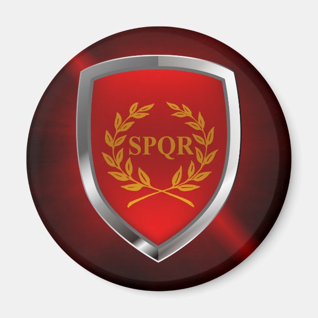 Roma Mettalic Emblem Magnet (Vorne)