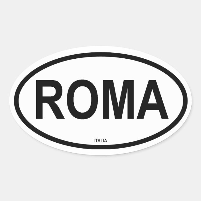 ROMA OVALER AUFKLEBER (Vorderseite)
