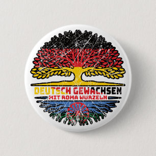 Roma Romani Deutsch Baum Wurzel Deutschland Button