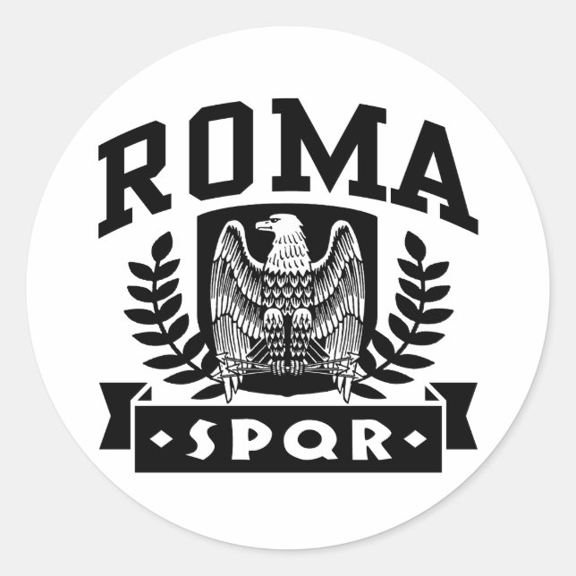 Roma SPQR Runder Aufkleber (Vorderseite)