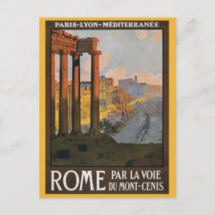 Roma Vintage-Reiseplakat Restauriert Postkarte