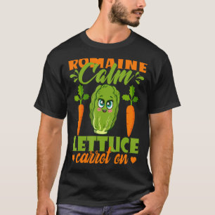 Romaine Calm Lettuce Karotte auf Veganem vegetaris T-Shirt