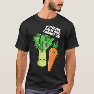 Romaine Calm Lettuce Karrot auf sonnige Vegetarier T-Shirt