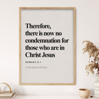 Romains 8:1, Impression NUMÉRIQUE, Verset Biblique