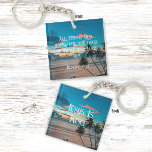 Romains 8:28 Verse de la Bible avec coucher de sol