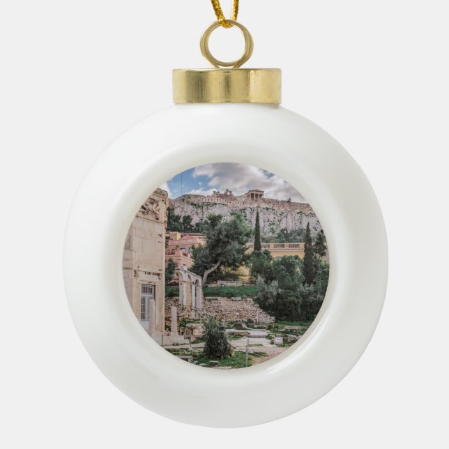 Roman Agora, Athen, Griechenland Keramik Kugel-Ornament (Vorderseite)