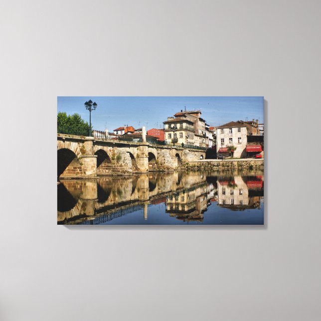 Roman Bridge at Chaves, Portugal Leinwanddruck (Vorderseite)