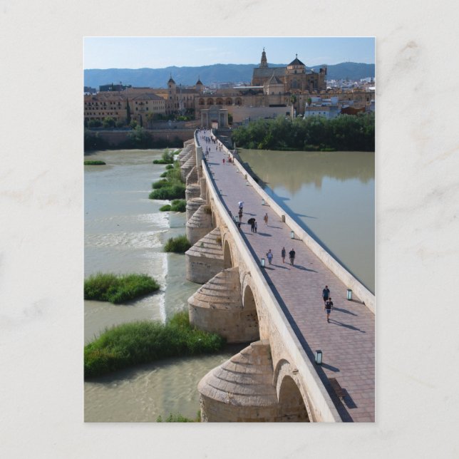 Roman Bridge Cordoba Spanien Postkarte (Vorderseite)