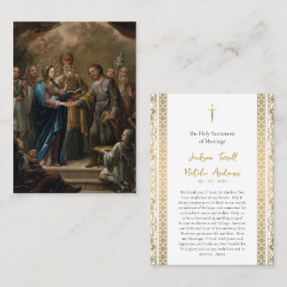 Roman Catholic Wedding Prayer Card Platzkarte