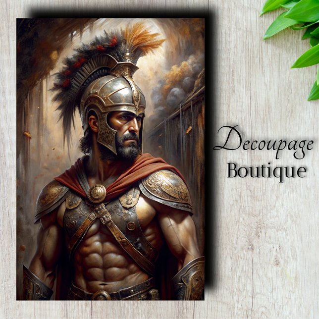Roman Centurion Decoupage Seidenpapier (Roman Centurion Decoupage Tissue Paper)