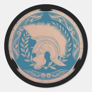 Roman Centurion Helmet Classic Round Aufkleber