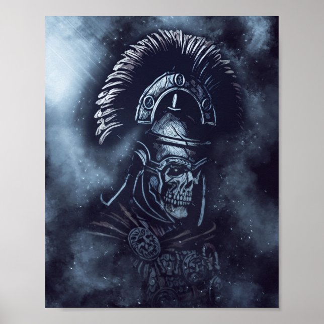 ✪ Roman Centuron Skull Mittelalterliche Fantasieku Poster (Vorne)