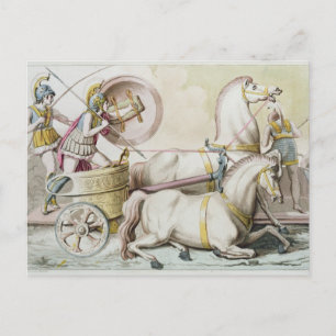 Roman Charioteers, aus "Costumi dei Romani", engr Postkarte