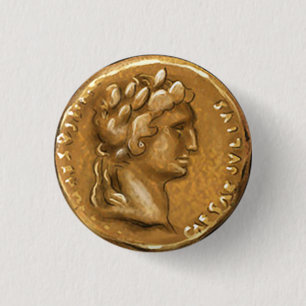 Roman Coin Button