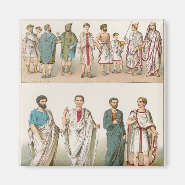 Roman Dress, aus 'Trachten der Voelker', 1864 Magnet (Vorne)