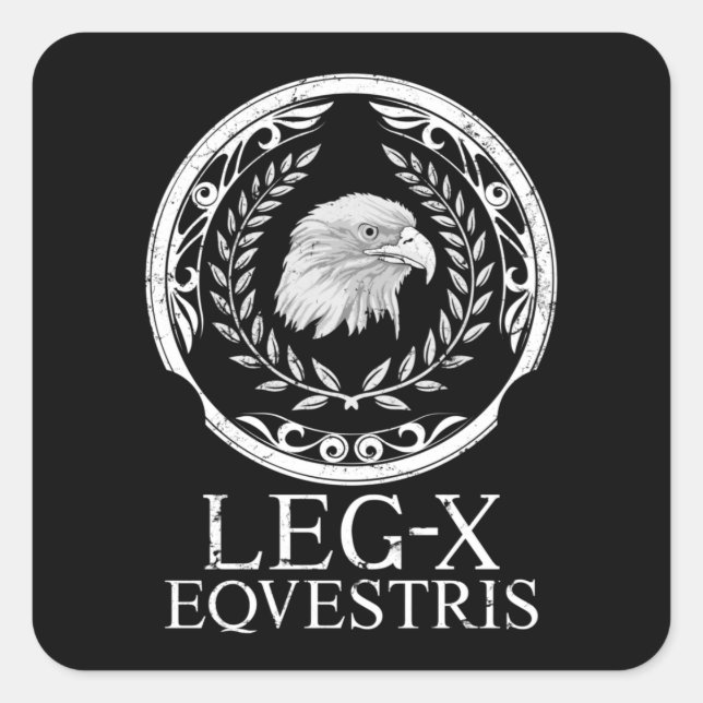 Roman Eagle Legio X Emblem Quadratischer Aufkleber (Vorderseite)
