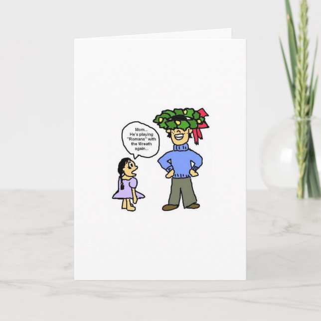 Roman Fun Christmas Card Feiertagskarte (Vorderseite)