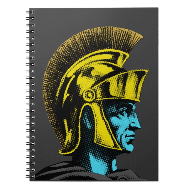 Roman Gladiator Pop Art Portrait Notizblock (Vorderseite)