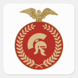 Roman Gladiator Quadratischer Aufkleber