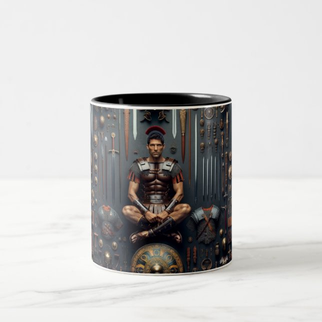 Roman Gladiator Valor Zweifarbige Tasse (Mittel)