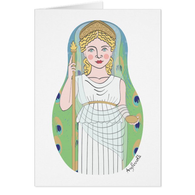 Roman Goddess Juno Matryoshka Card (Vorne)