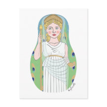 Roman Goddess Juno Matryoshka Postcard