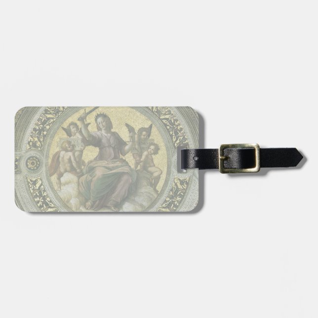 Roman Goddess Justice mit Engeln von Raphael Gepäckanhänger (Vorderseite horizontal)