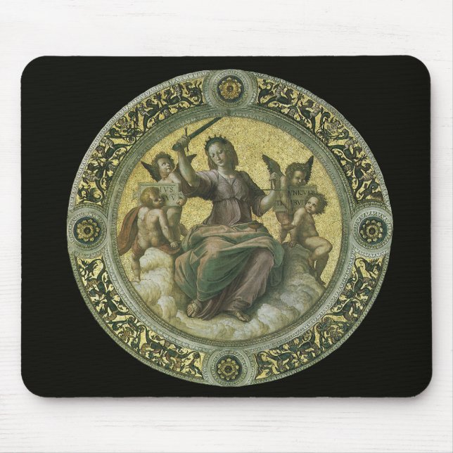 Roman Goddess Justice mit Engeln von Raphael Mousepad (Vorne)