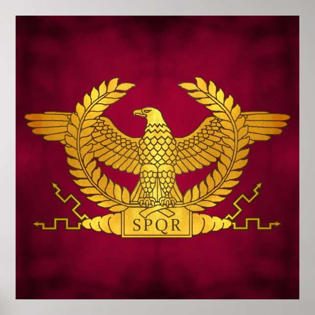 Roman Golden Eagle auf Lila Poster (Vorne)