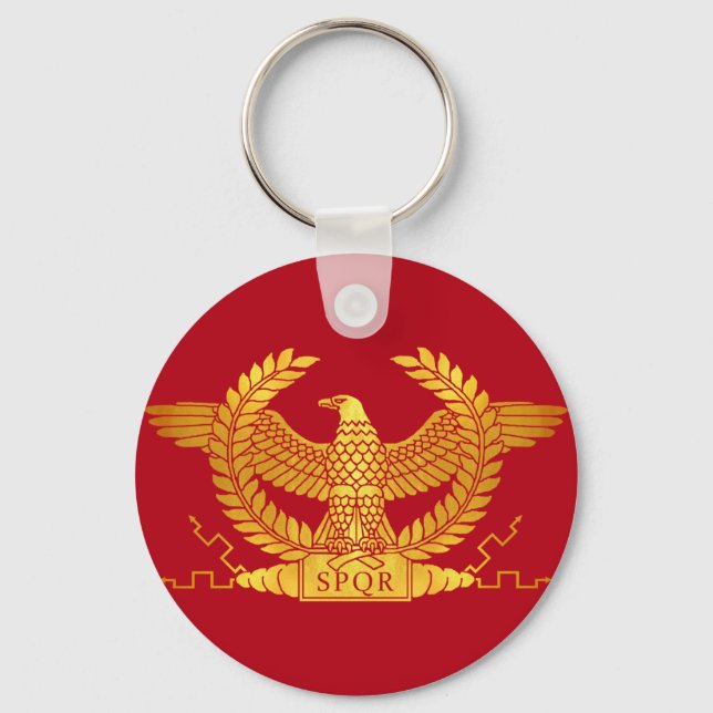 Roman Golden Eagle on Red Schlüsselanhänger (Vorderseite)