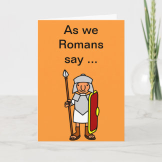 Roman Happy Birthday Greetings Card Karte