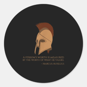 Roman Kaiser Marcus Aurelius - Stoische Philosophi Runder Aufkleber