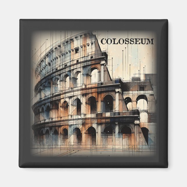 Roman Kolosseum Italien Europa Magnet (Vorne)
